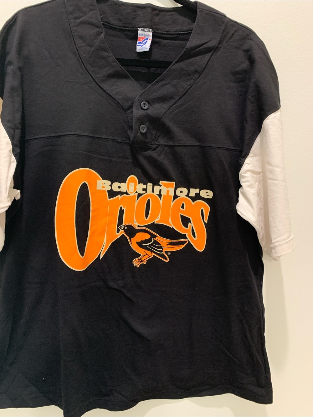 The Game Black and White Baltimore Orioles Graphic Layered-Look Tee